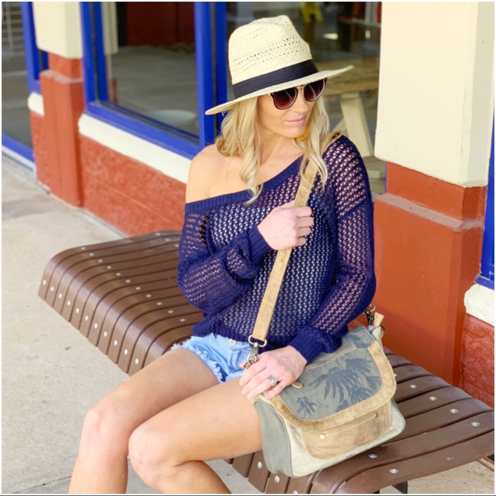 ✨LAST ONE✨Navy Open Knit Spring Sweater - Picture 4 of 6